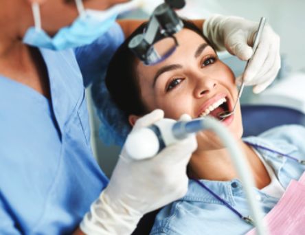 Person in dentist chair