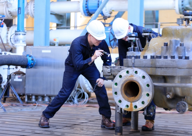 Person working at machine